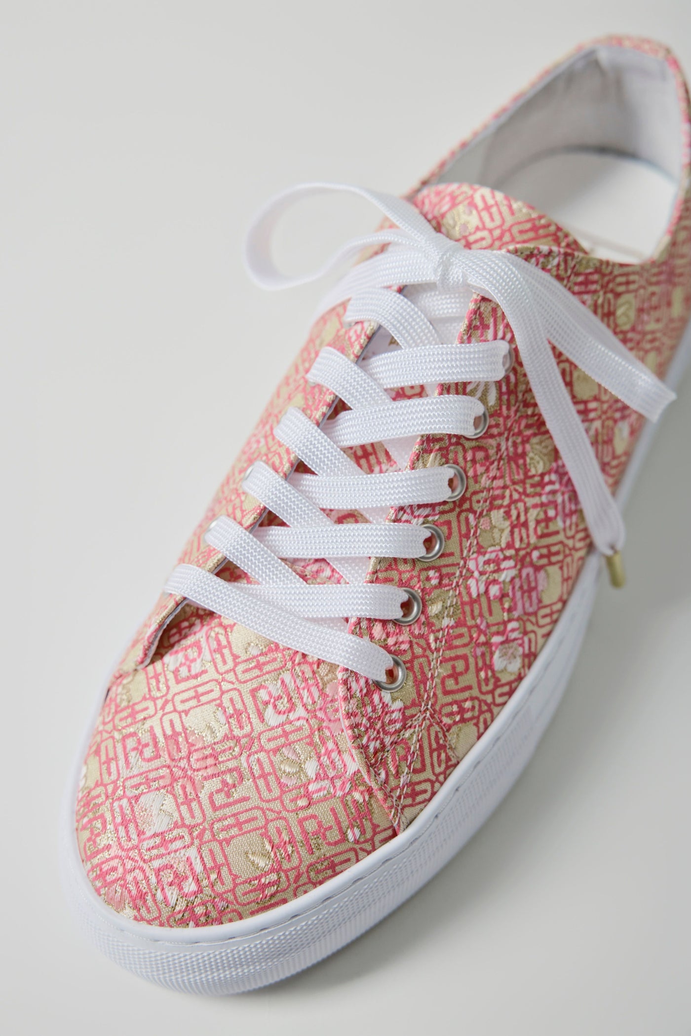 Nishijin-ori sneakers, monogram pink