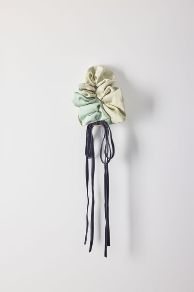 Ribbon, scrunchie, light grey
