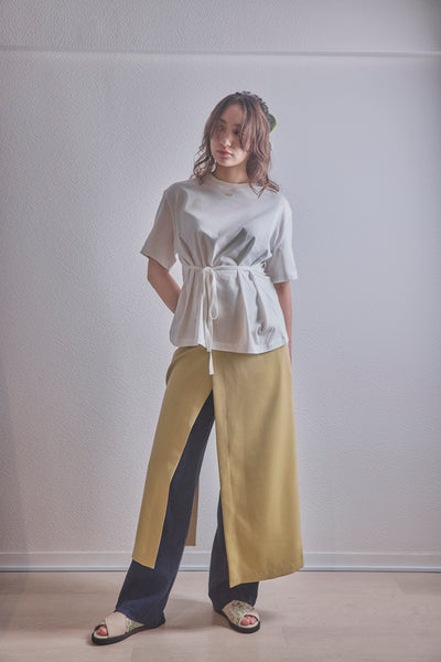 Waist ribbon T-shirt