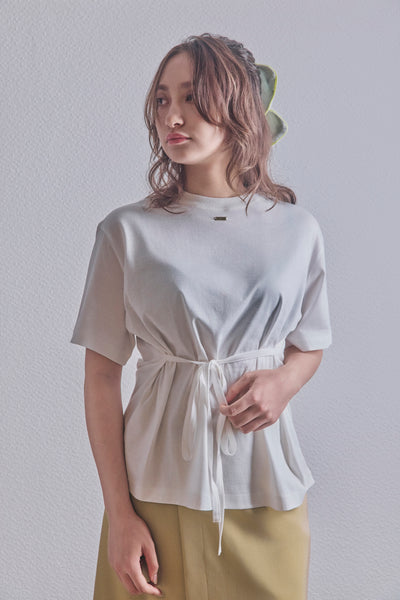 Waist ribbon T-shirt