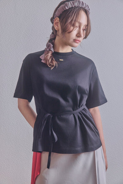 Waist ribbon T-shirt