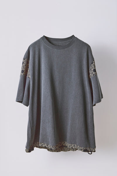 Sleeve-switched drawstring T-shirt