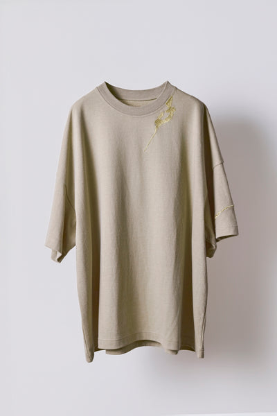 Kintsugi image embroidered T-shirt