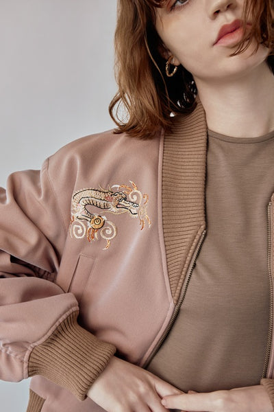 MA1 style blouson with dragon embroidery