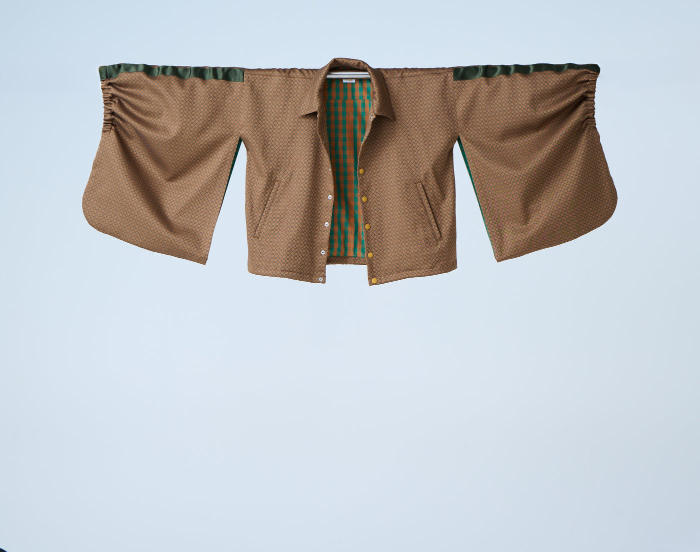 Ring Pattern Jacquard Track Jacket Gold Orange