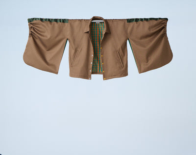 Ring Pattern Jacquard Track Jacket Gold Orange