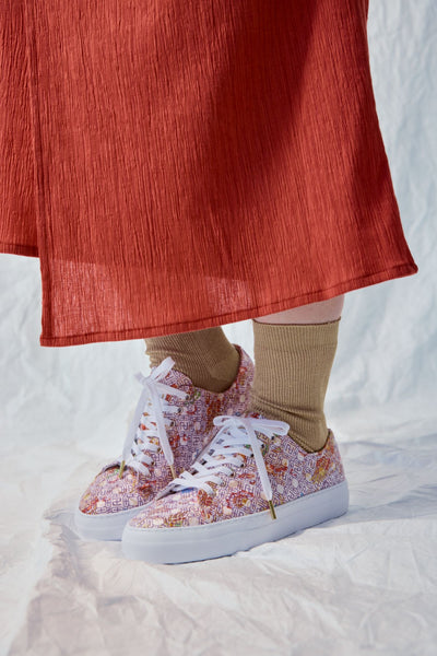 Nishijin-ori sneakers, monogram purple