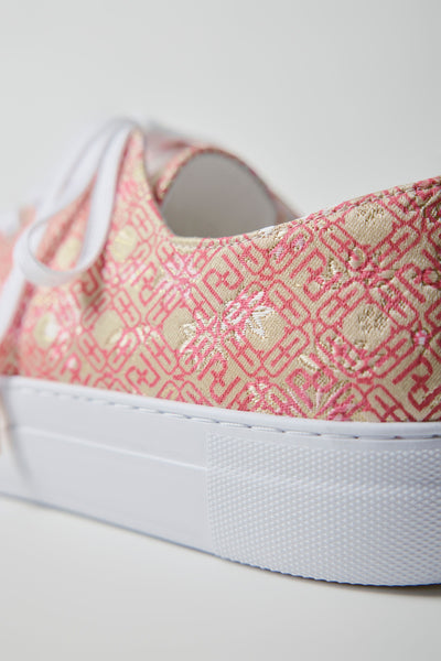 Nishijin-ori sneakers, monogram pink