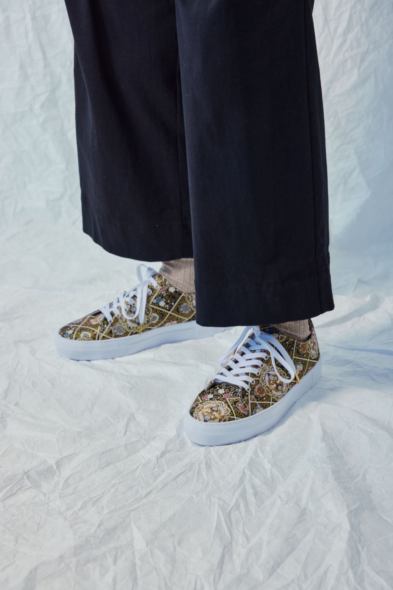 Nishijin-ori sneakers with Asuka pattern