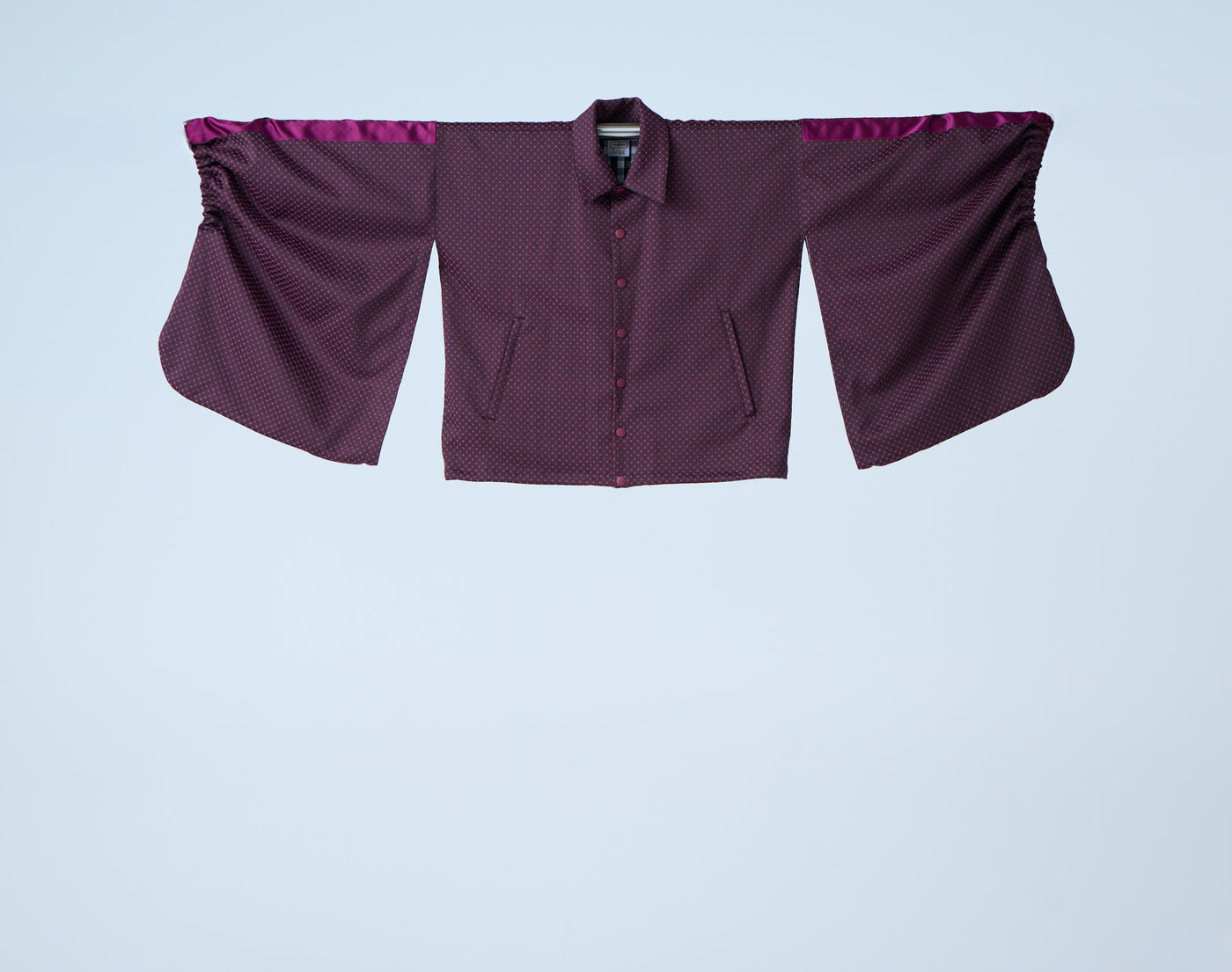 Ring Pattern Jacquard Track Jacket Purple Navy