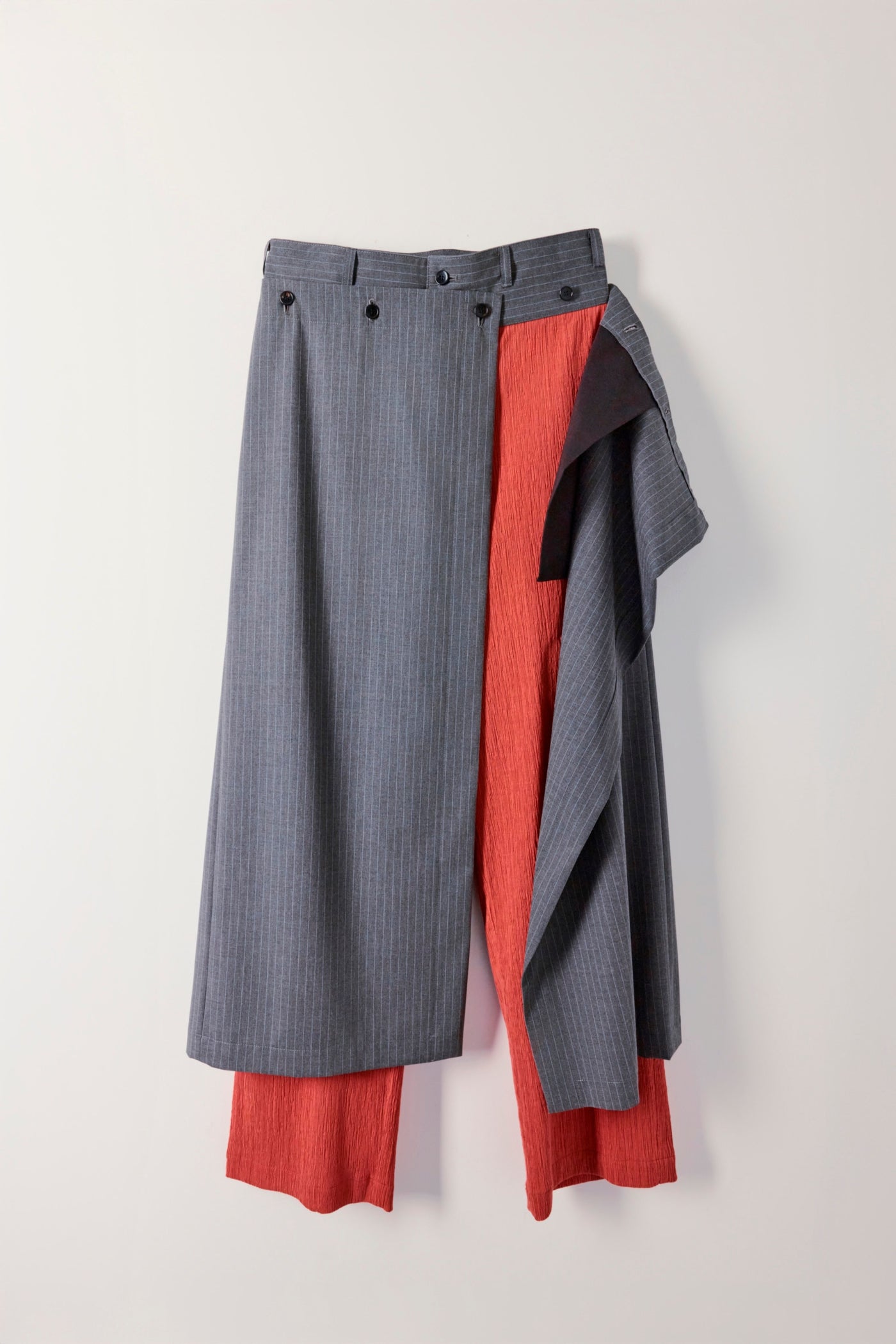 Wrap long pants (striped)