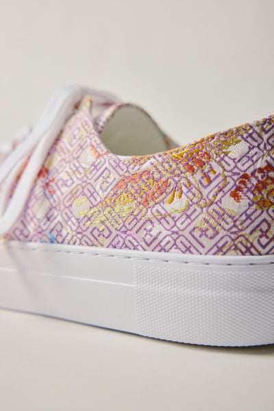 Nishijin-ori sneakers, monogram purple
