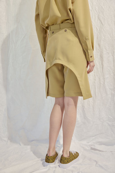 Shape-changeable wrap culottes