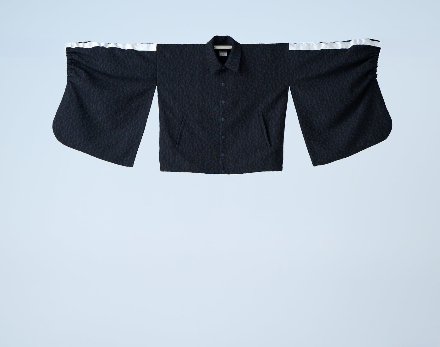 Fukure Jacquard Track Short Jacket Black