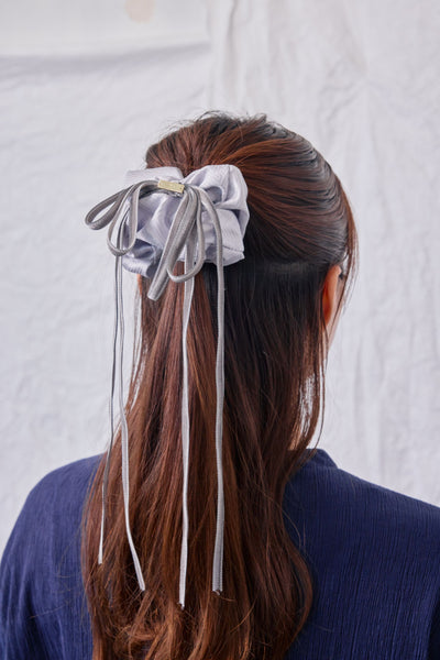 Ribbon, Scrunchie, White