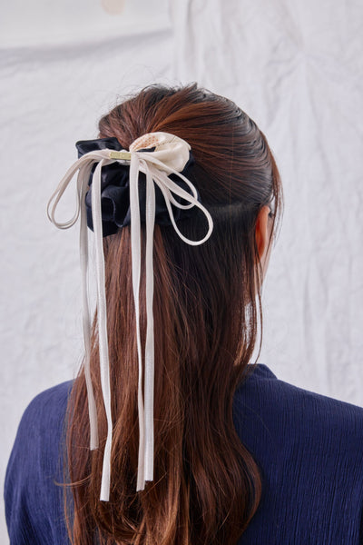 Ribbon, Scrunchie, Black