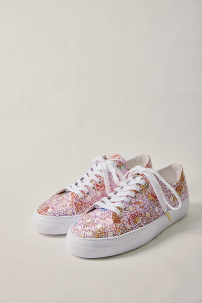 Nishijin-ori sneakers, monogram purple