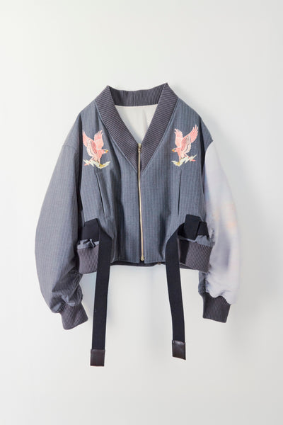 MA1 style blouson with eagle embroidery
