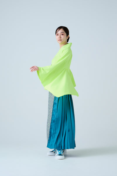 Kimono Sleeve Bare Smooth Short Pullover Light Green