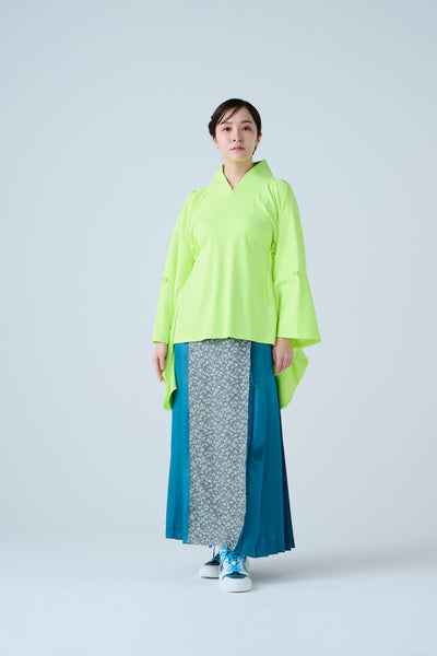 Kimono Sleeve Bare Smooth Short Pullover Light Green