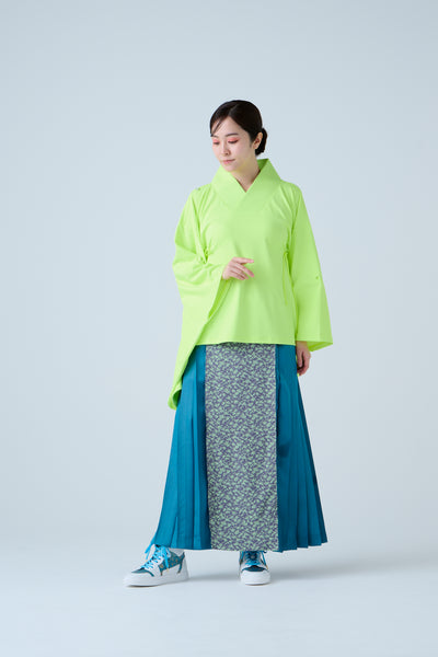 Kimono Sleeve Bare Smooth Short Pullover Light Green