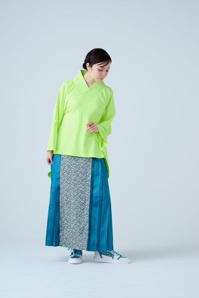 Kimono Sleeve Bare Smooth Short Pullover Light Green