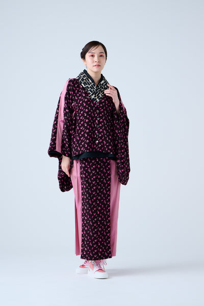 Kimono Sleeve Bare Smooth Short Pullover Black