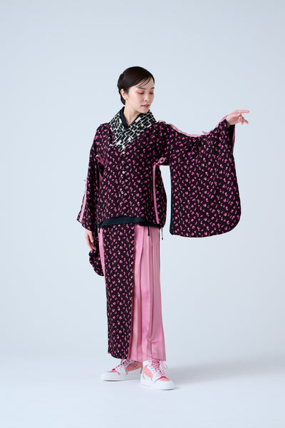 Petal Jacquard Short Jacket Pink