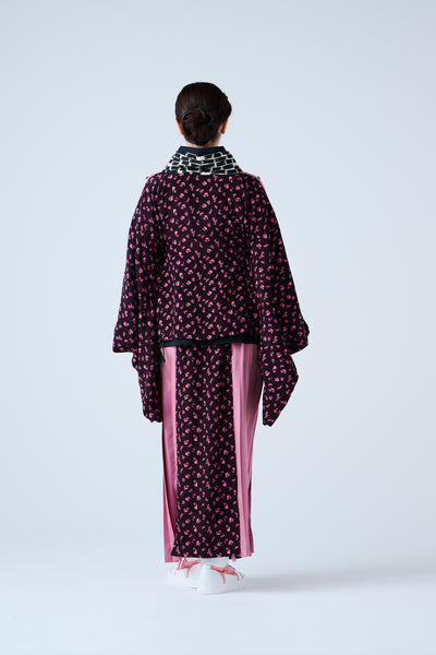 Petal Jacquard Short Jacket Pink
