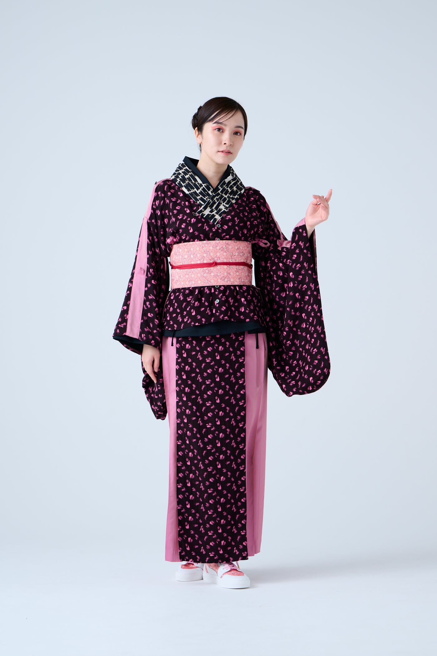 Kimono Sleeve Bare Smooth Short Pullover Black