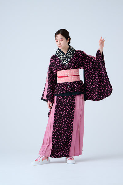Petal jacquard pleated skirt in pink