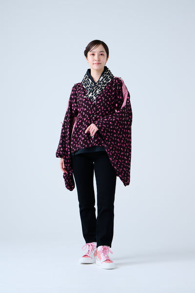 Petal Jacquard Short Jacket Pink
