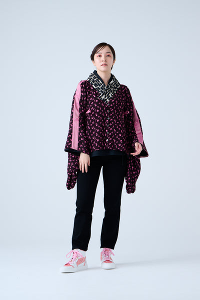 Petal Jacquard Short Jacket Pink