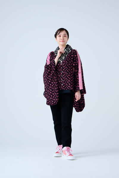 Petal Jacquard Short Jacket Pink