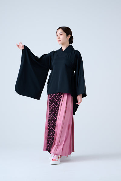 Kimono Sleeve Bare Smooth Short Pullover Black