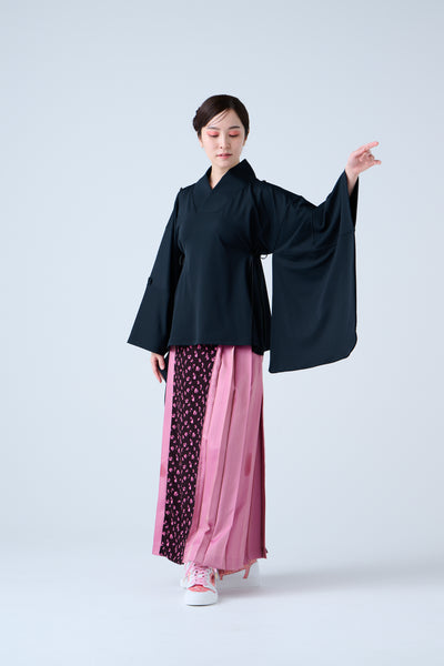Kimono Sleeve Bare Smooth Short Pullover Black