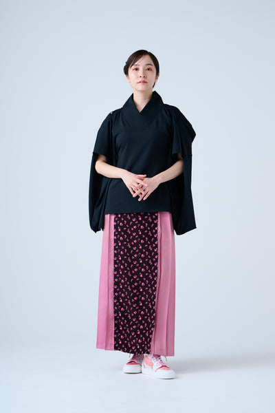 Kimono Sleeve Bare Smooth Short Pullover Black