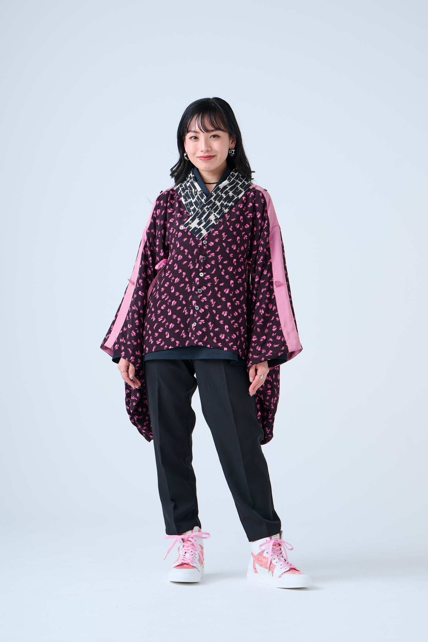Petal Jacquard Short Jacket Pink