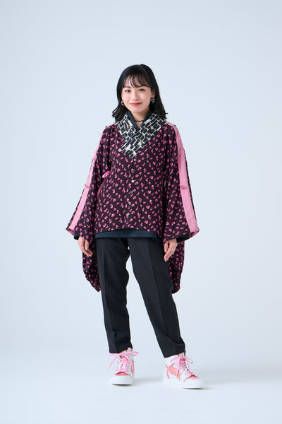 Petal Jacquard Short Jacket Pink