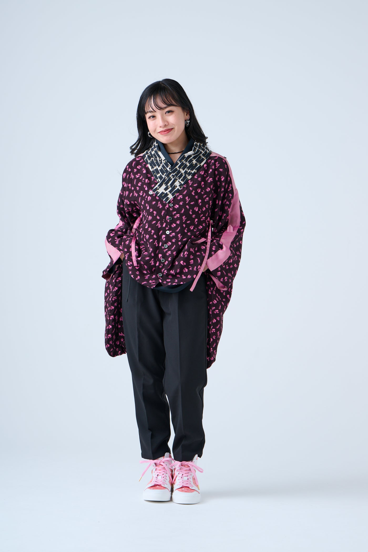 Petal Jacquard Short Jacket Pink