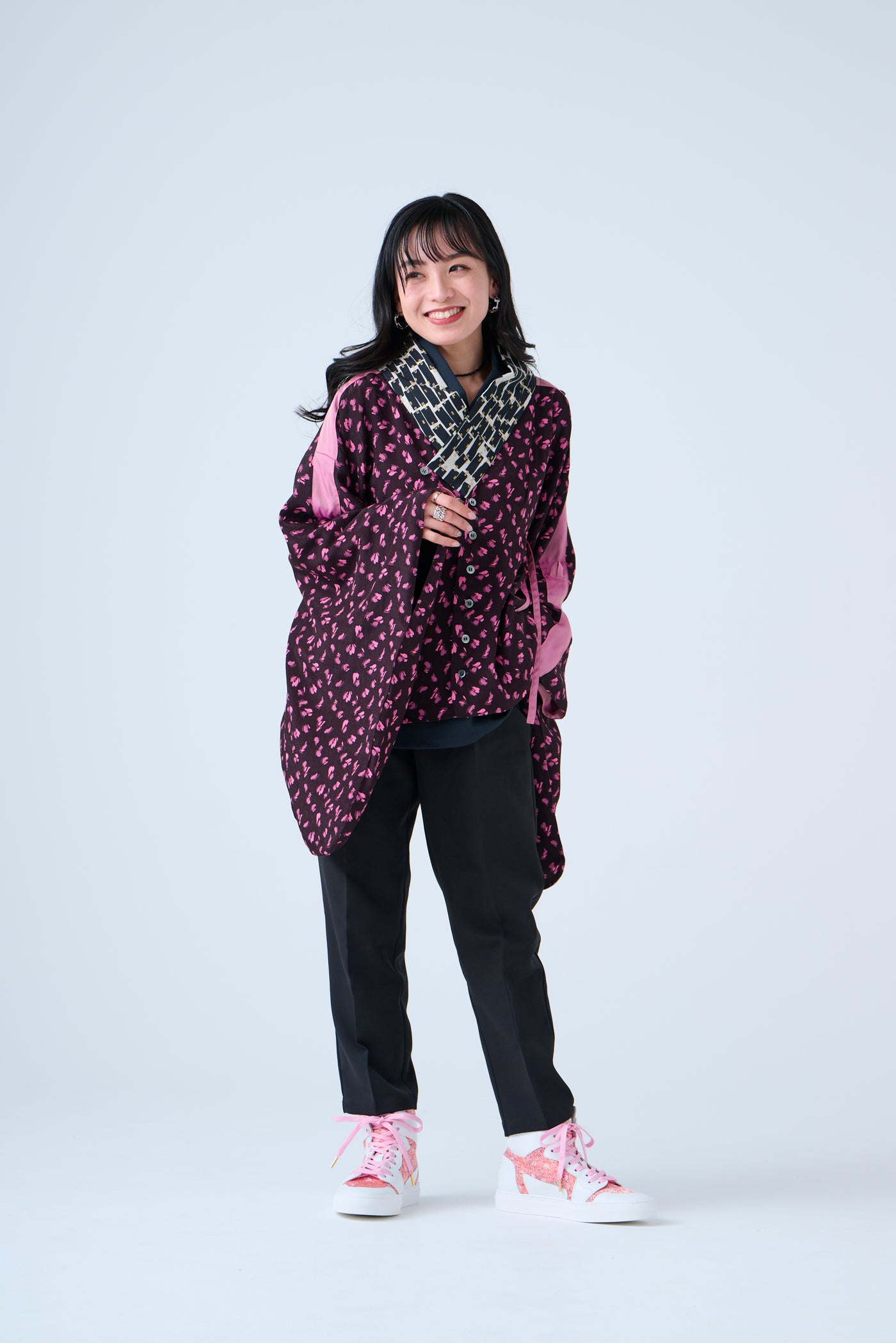 Petal Jacquard Short Jacket Pink
