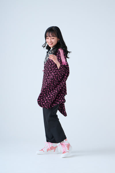 Petal Jacquard Short Jacket Pink