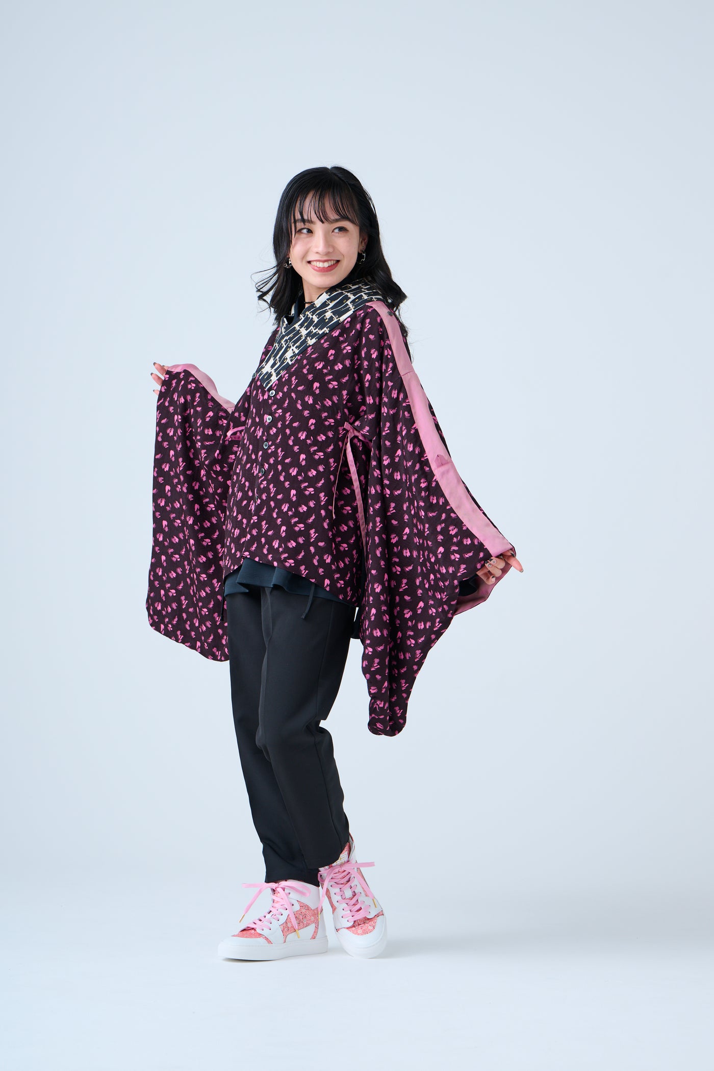 Petal Jacquard Short Jacket Pink