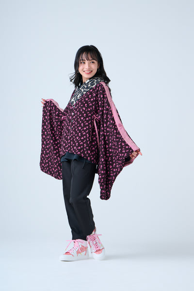 Petal Jacquard Short Jacket Pink