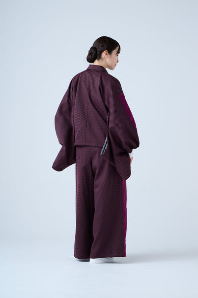 Ring Pattern Jacquard Track Jacket Purple Navy