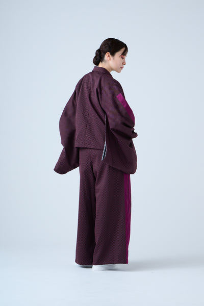 Ring Pattern Jacquard Track Jacket Purple Navy