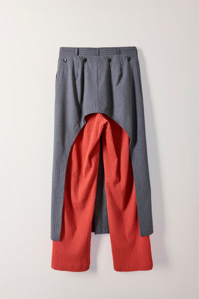 Wrap long pants (striped)