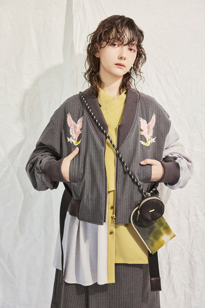 MA1 style blouson with eagle embroidery