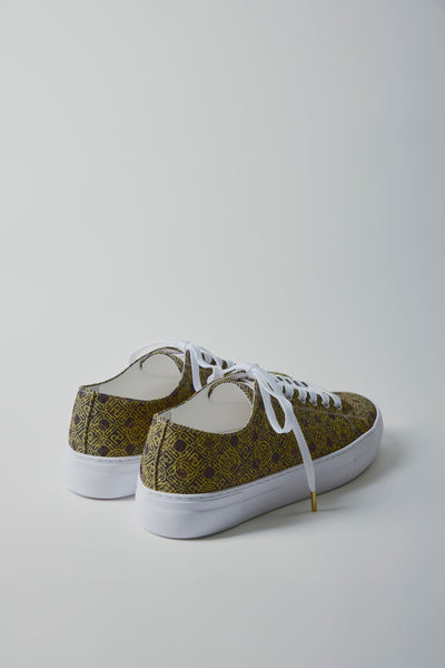 Nishijin-ori sneakers, monogram yellow