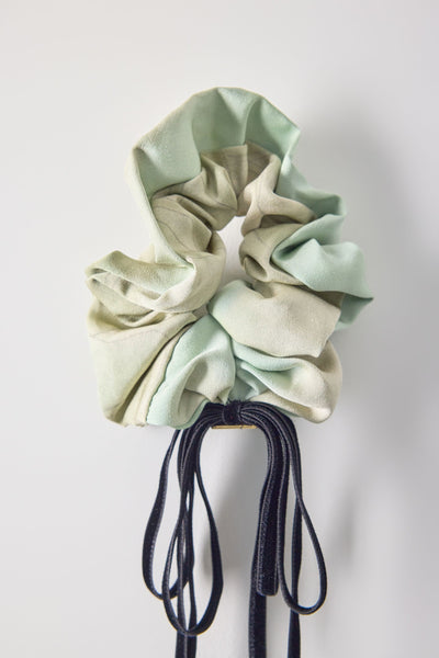 Ribbon, scrunchie, light grey